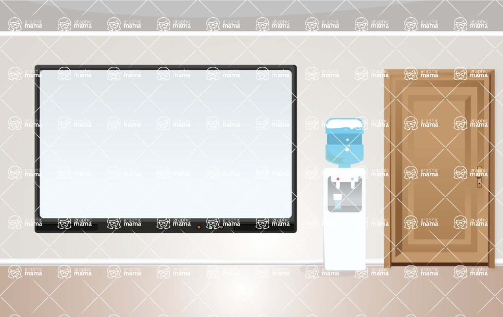 120 Room Backgrounds Vector Collection / Conference Room with